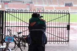 Al tranen in het Olympisch stadion