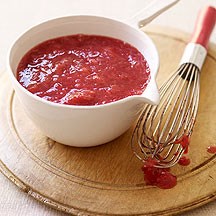 Recept rabarber-aardbeiensaus