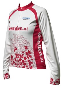 Leontien.nl fietsshirt, lange mouw