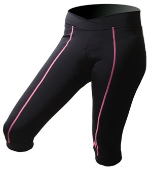 zwarte driekwart fietsbroek
