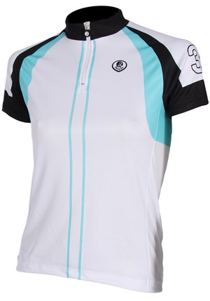 Wit fietsshirt
