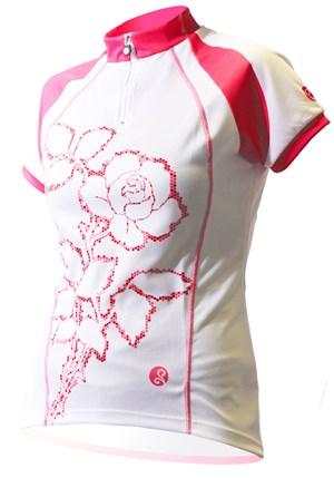 wit roze fietsshirt